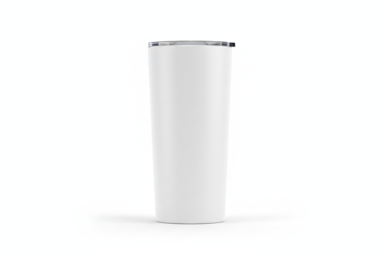 20 oz skinny white tumbler