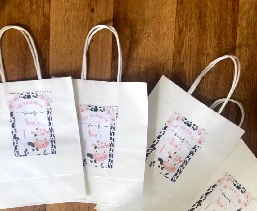 Party favor bag Labels